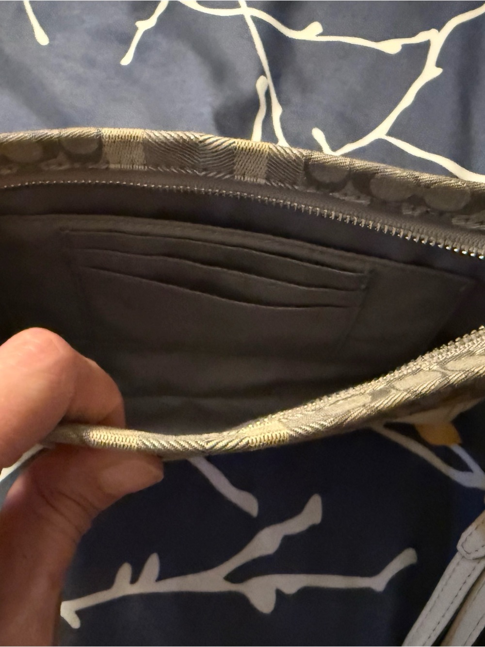 Coach Wristlet, Bone & Silver - Picture 5 of 5